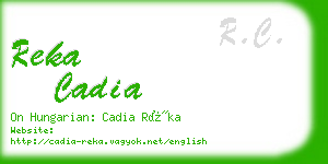 reka cadia business card